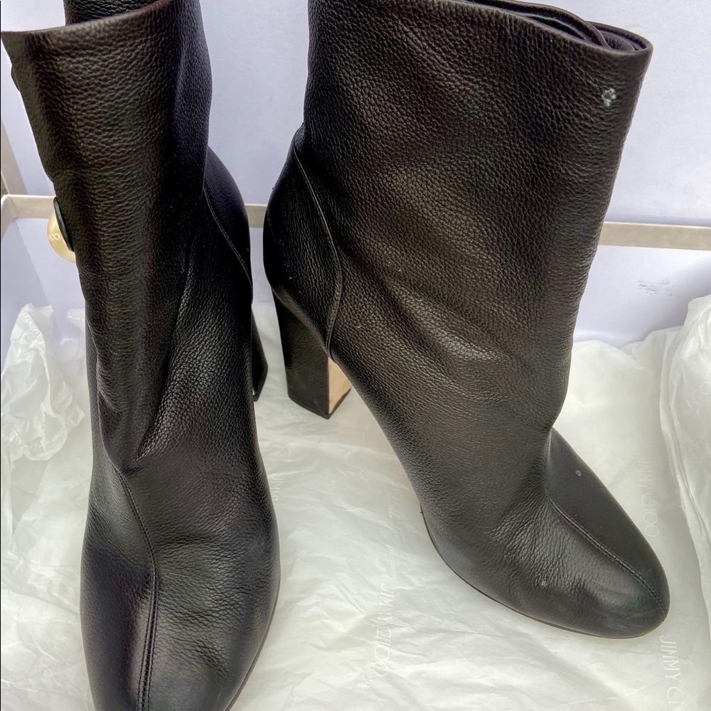 Jimmy Choo Leather Ankle Boots - Picture 4 of 6